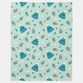 Blue Winter Wonderland Blanket Fleecefilt