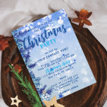 Blue Winter Wonderland Corporate jul Party Inbjudningar<br><div class="desc">Personligens julfest med snöflingor,  vintergröna och stjärnor på blå tonerbakgrund. Texten är helt och hållet anpassade. Om du vill ändra användan väljer du Anpassa. Om du vill ha fler ändringar,  t.ex. ändringar i teckensnitt,  teckensnitt färg eller textlayout,  användor du alternativet Redigera design verktyg.</div>