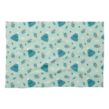 Blue Winter Wonderland hand towel