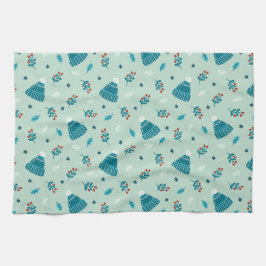 Blue Winter Wonderland hand towel Kökshandduk