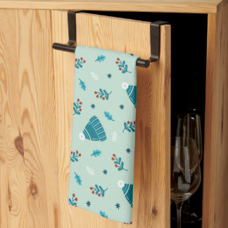Blue Winter Wonderland hand towel Kökshandduk