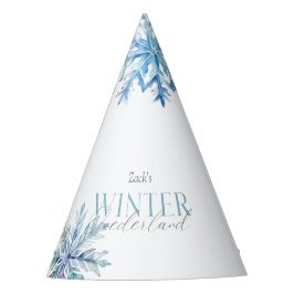 Blue Winter Wonderland Snowflake First Birthday