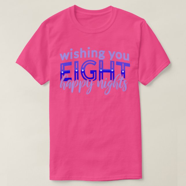 blue wishing you happy hanukkah  t shirt (Design framsida)