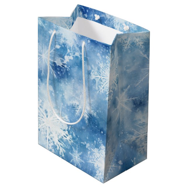 Blue with Snowflakes Watercolor Style (Baksidan Vinklad)