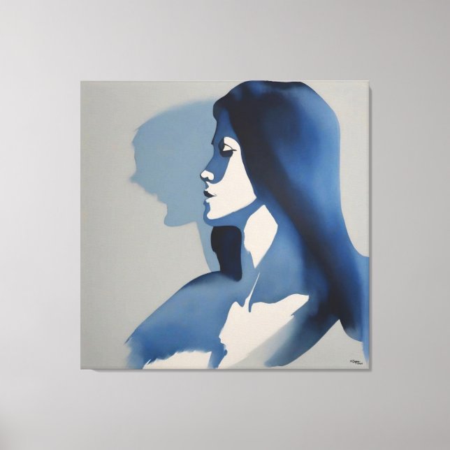 Blue Woman  Canvas Print (Framsida)