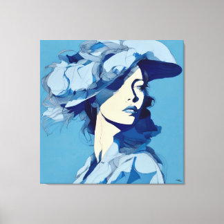 Blue Woman  Canvas Print