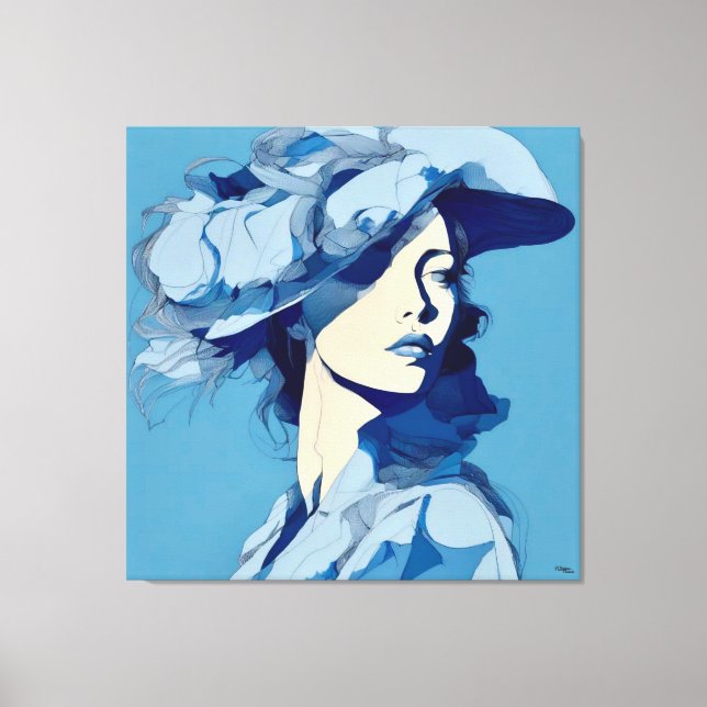 Blue Woman  Canvas Print (Framsida)