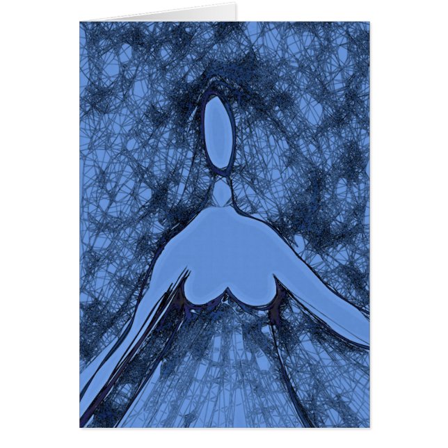 Blue Woman Hälsningskort (Framsidan)