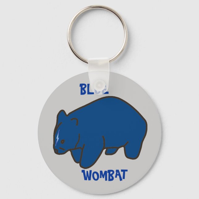 Blue Wombat Nyckelring (Framsida)