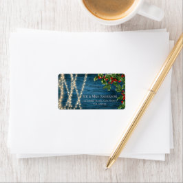 Blue Wood Ljus Rustic jul Bröllop Adress Adressetikett