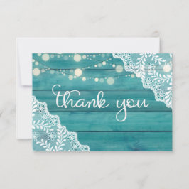 Blue Wood Snöre & String Ljus Tack Kort