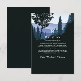 Blue Woodland Forest, närmare uppgift om Rustic Br Tilläggskort