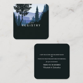 Blue Woodland Forest, registret Rustic Bröllop Gif Tilläggskort