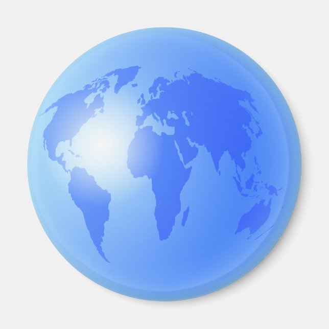 Blue World Globe Magnet (Framsidan)
