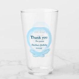 Blue wreath floral watercolor thank you for coming glaskopp