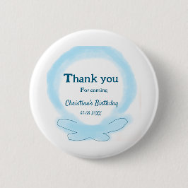 Blue wreath floral watercolor thank you for coming knapp