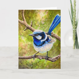 Blue Wren - Tack Kort