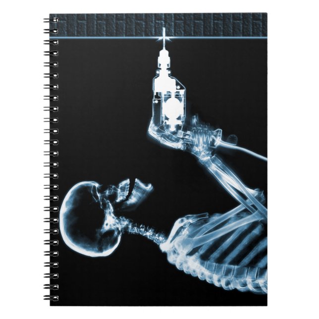 Blue X-Ray Skeleton Builder Anteckningsbok (Framsidan)