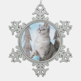 Blue XMAS 2018 Snöflinga Pewter Julgransprydnad