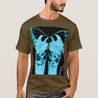 Blue Xray Monster Skeleton Butterfly och Beval T Shirt