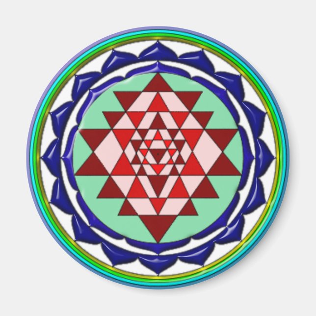 BLUE YANTRA MAGNET (Framsidan)