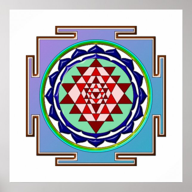 BLUE YANTRA POSTER (Framsidan)