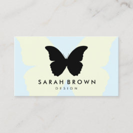 Blue & Yellow Butterfly | Elegant Professional Visitkort