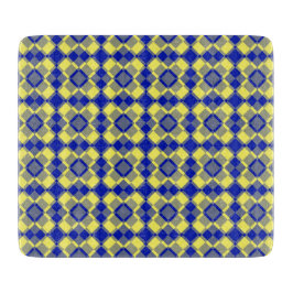 Blue Yellow Checker Argyle Pattern