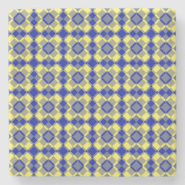 Blue Yellow Checker Argyle Pattern Stenunderlägg