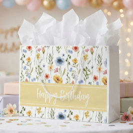 Blue Yellow Pink Watercolor Wildflower Name