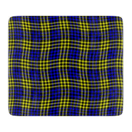 Blue Yellow Plaid Checker Seamless Pattern