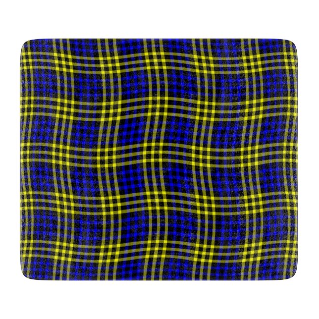 Blue Yellow Plaid Checker Seamless Pattern (Framsidan)