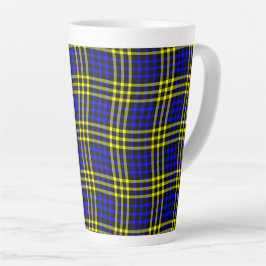 Blue Yellow Plaid Checker Seamless Pattern
