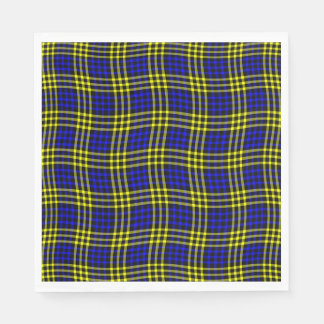 Blue Yellow Plaid Checker Seamless Pattern Pappersservett