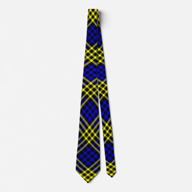 Blue Yellow Plaid Checker Seamless Pattern Slips (Framsida)