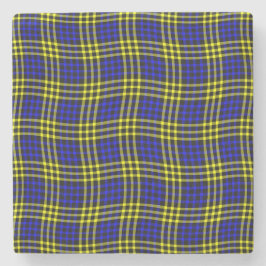 Blue Yellow Plaid Checker Seamless Pattern Stenunderlägg
