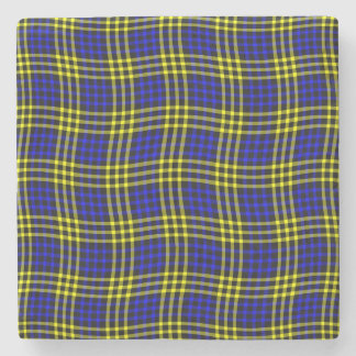 Blue Yellow Plaid Checker Seamless Pattern Stenunderlägg