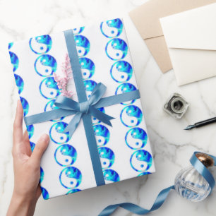 Blue Yin Yang Presentpapper