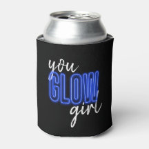 Blue You Glow Girl can Cooler