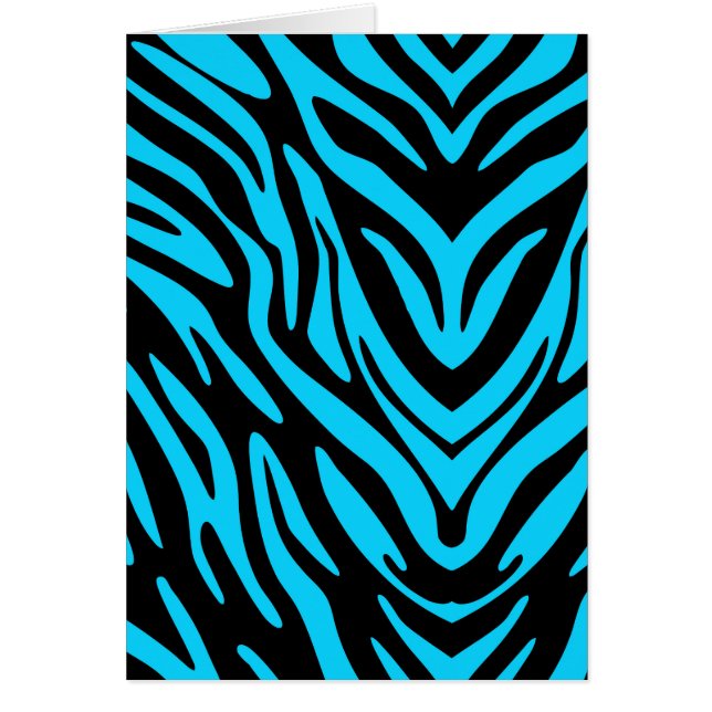 Blue Zebra Abstrakt Hälsningskort (Framsidan)