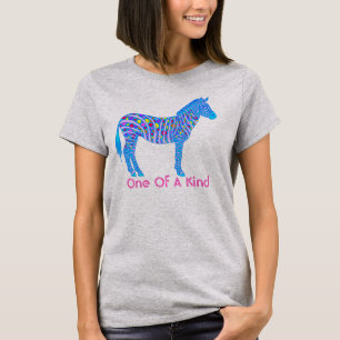 Blue Zebra Dots Rand ett slags Roligt Tee Shirt