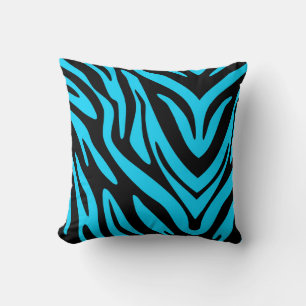 Blue Zebra Rand Kudde