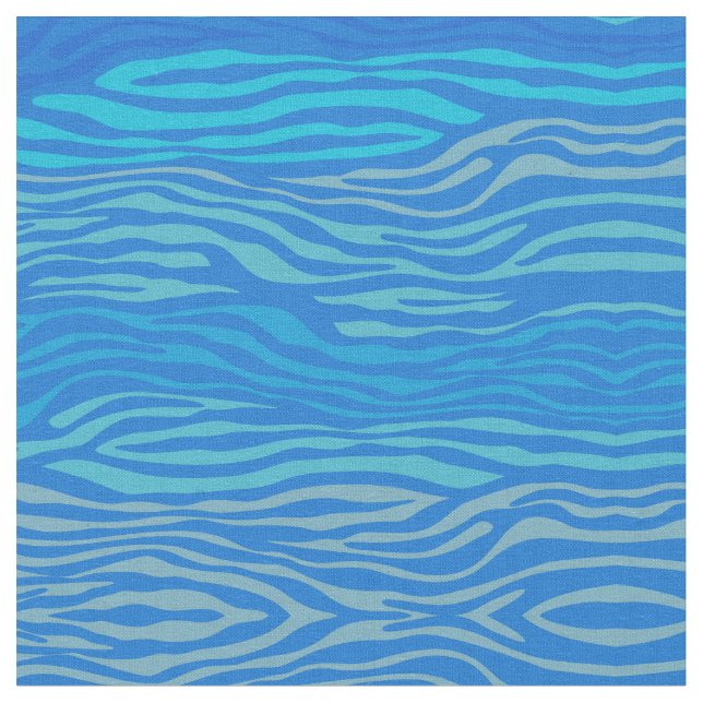 Blue Zebra Rand Tyg (Närbild)