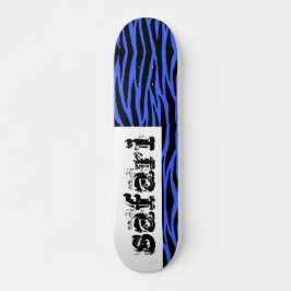 Blue Zebra Safari Rand Skateboard