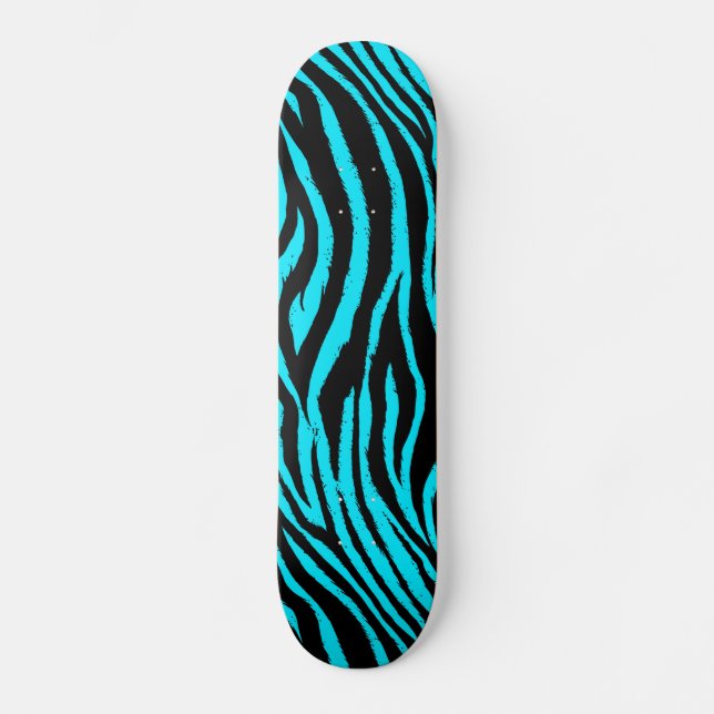 Blue Zebra Skateboard Bräda 21,5 Cm (Framsida)