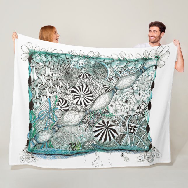 Blue Zen Blanket Fleecefilt (På plats)