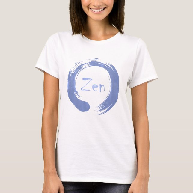 Blue Zen Ensō Tee Shirt (Framsida)