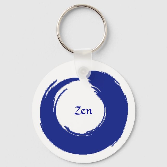 Blue Zen Keychain Nyckelring (Framsida)
