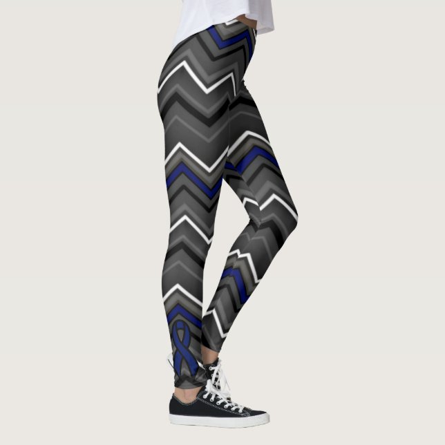 Blue Zig Zag med Ribbon...RA Leggings (Höger)