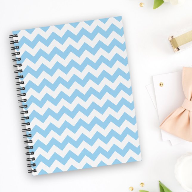Blue Zigzag, Blue Chevron, Geometric Mönster Anteckningsbok (Skapare uppladdad)